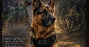Puerto Madryn despide a «Athos», el perro K9 que se convirtió en un símbolo para la fuerza