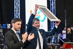 Zona Franca, empleo y obras educativas: los anuncios que marcaron el 140° aniversario de Trelew